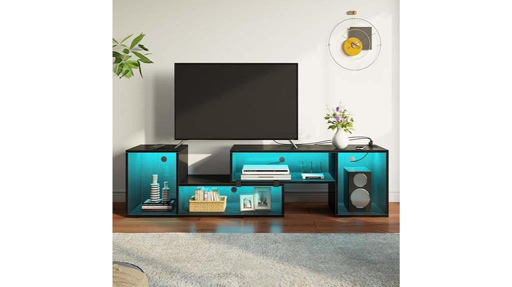 adjustable led tv stand