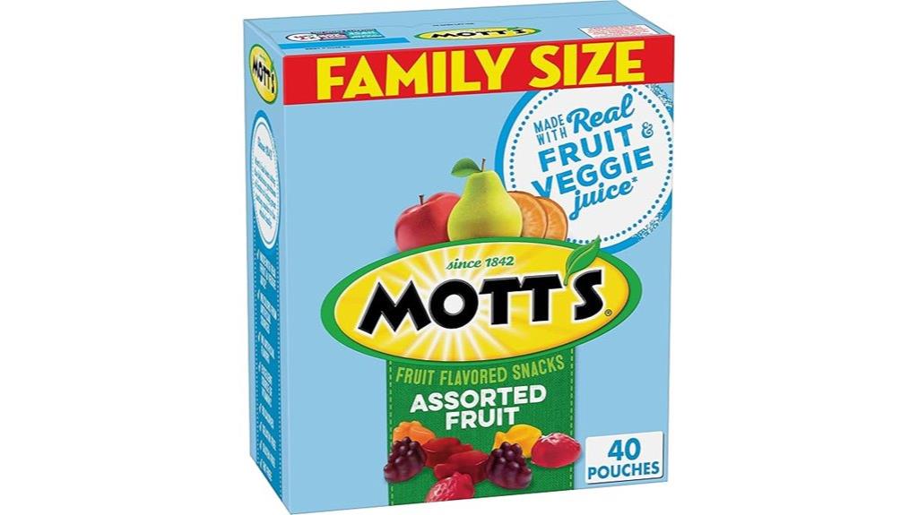 assorted fruit snacks family