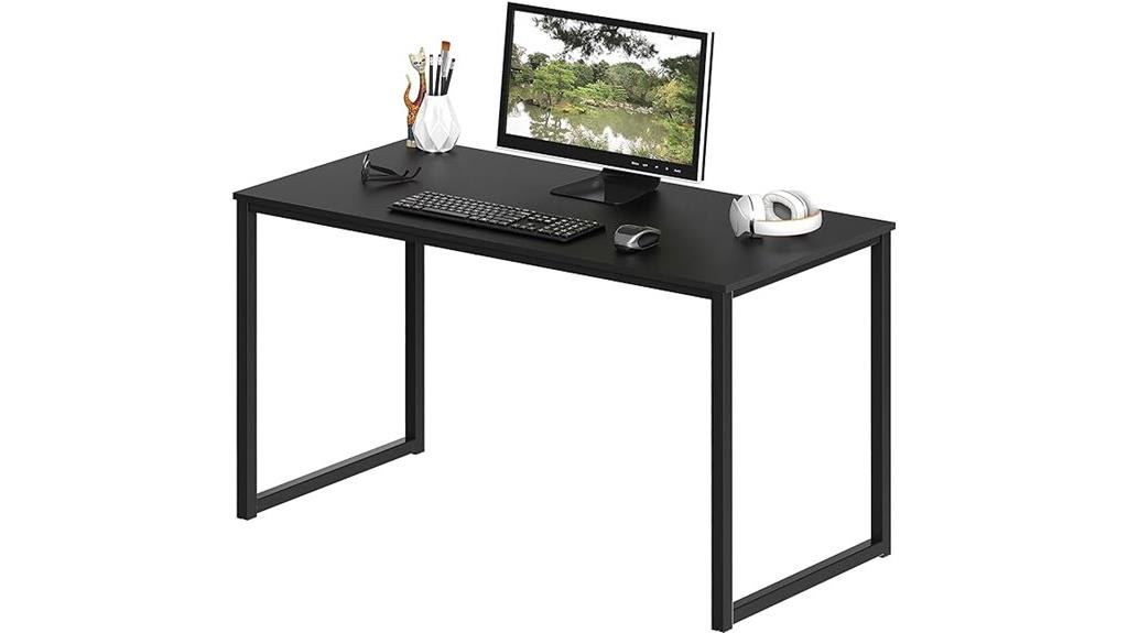 black 40 inch computer desk