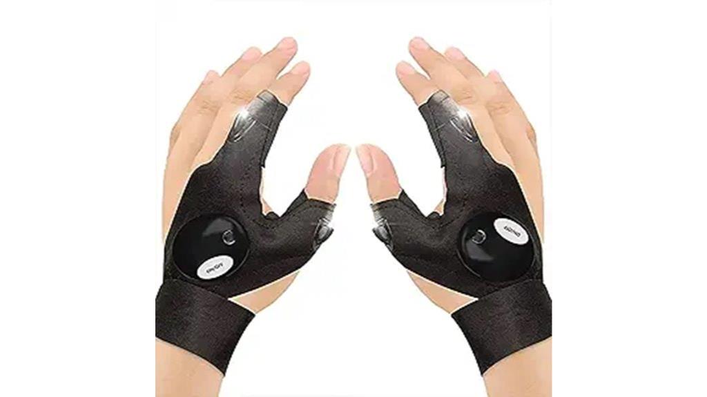 camping flashlight gloves accessory