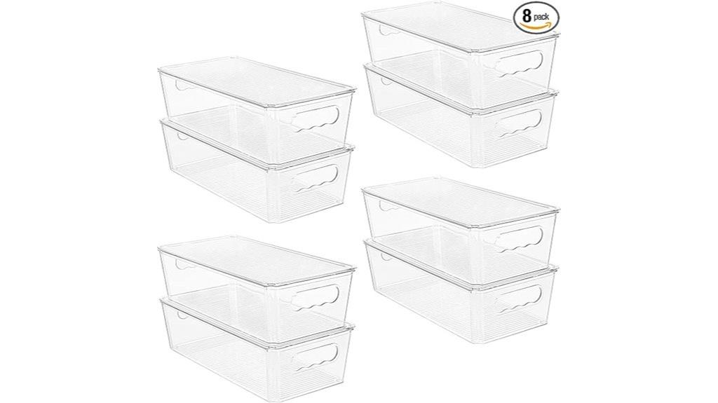 clear storage bins set