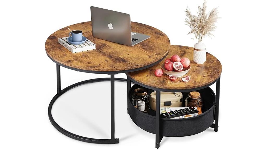 coffee table set storage
