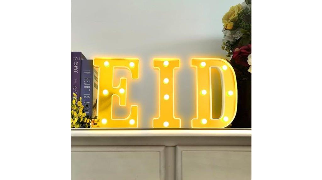 decorative illuminated letter signs