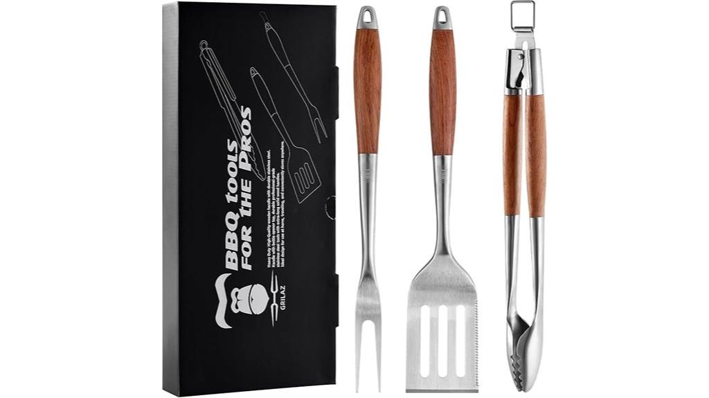 durable rosewood grilling tools