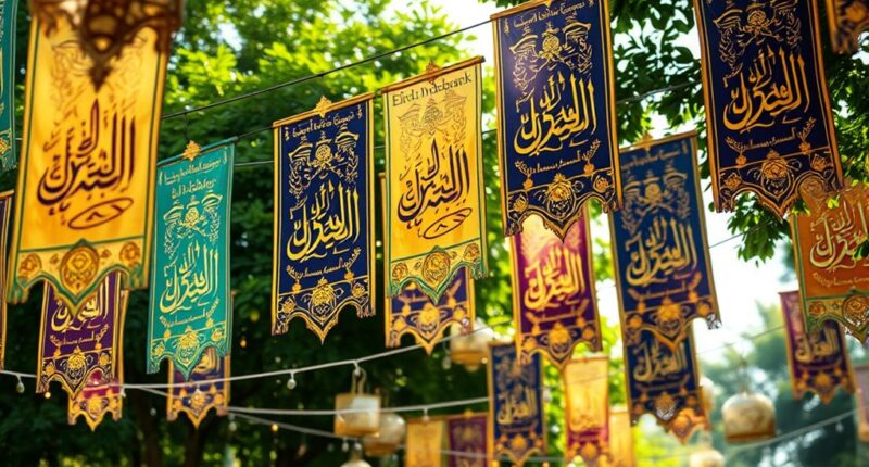eid mubarak celebration banners