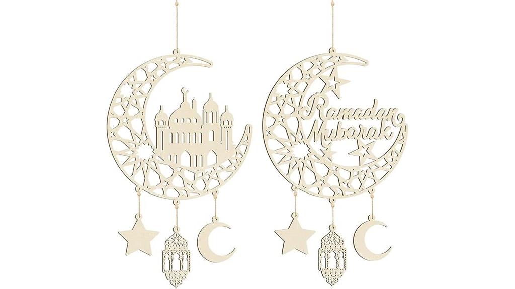 eid mubarak wooden signs