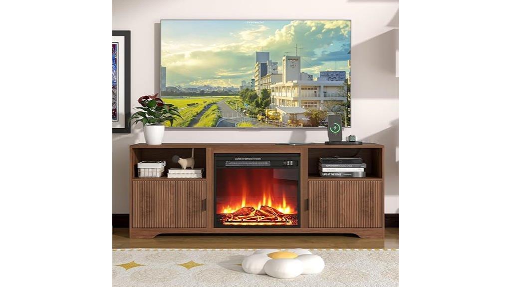 electric fireplace tv stand