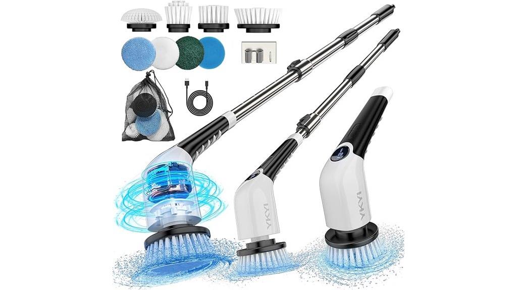 electric scrubber with attachments