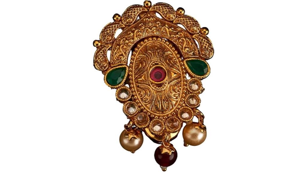 elegant indian wedding brooch