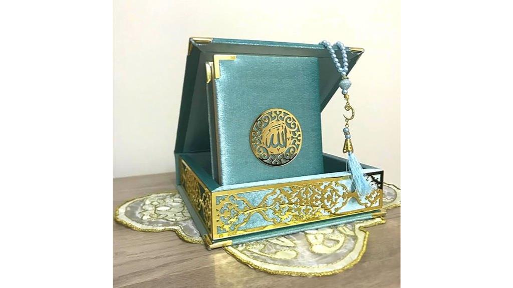 elegant quran and tasbih set