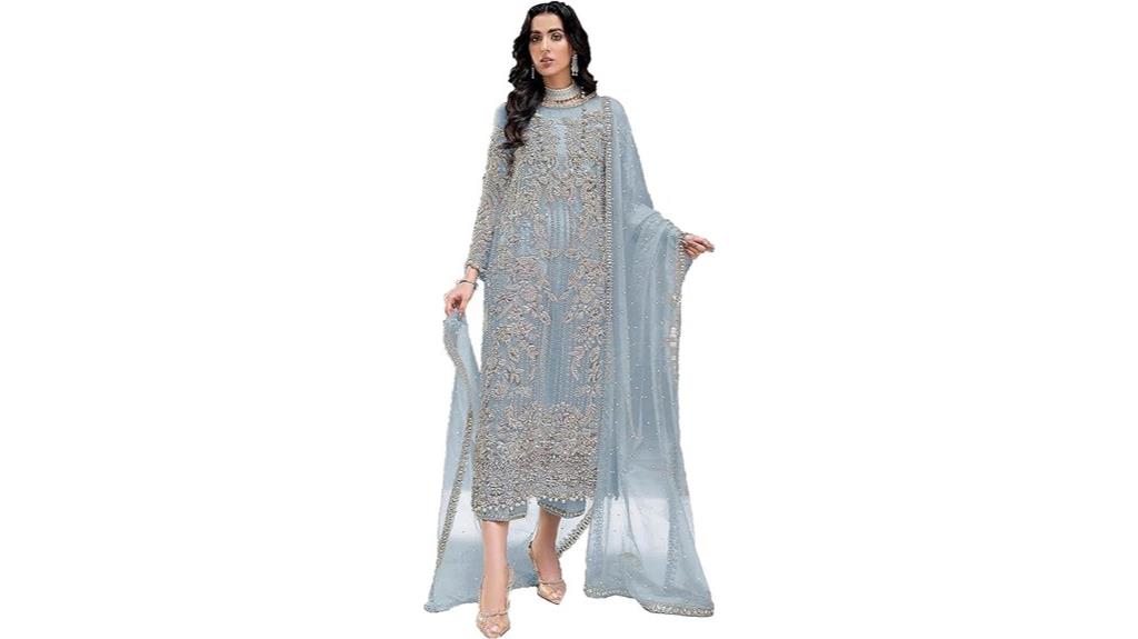 embroidered eid festival suit