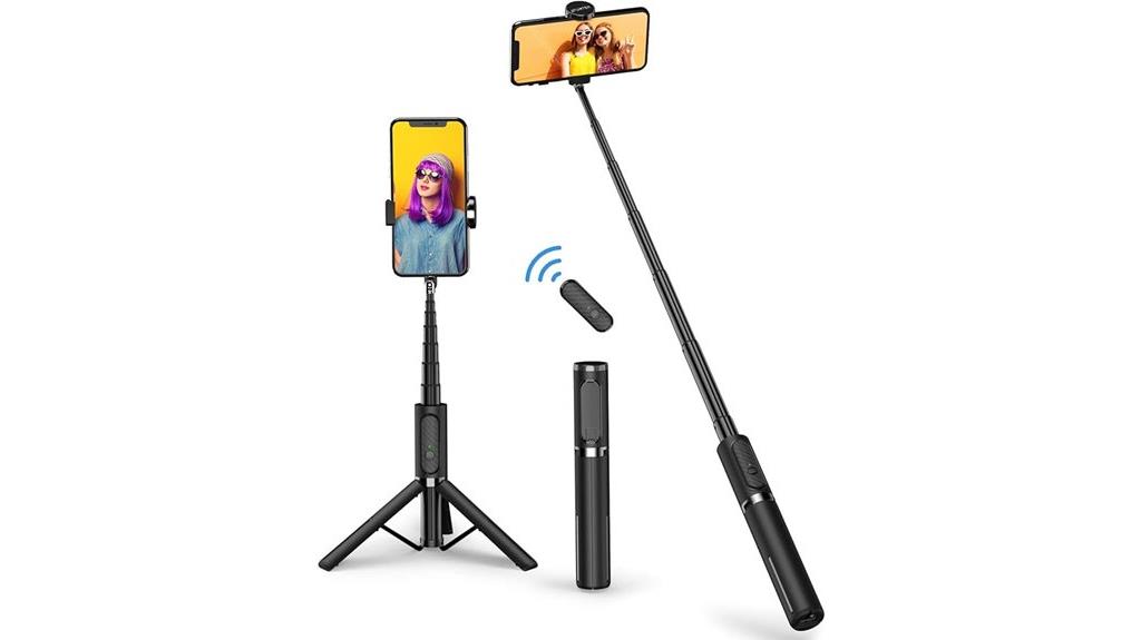 extendable selfie stick tripod