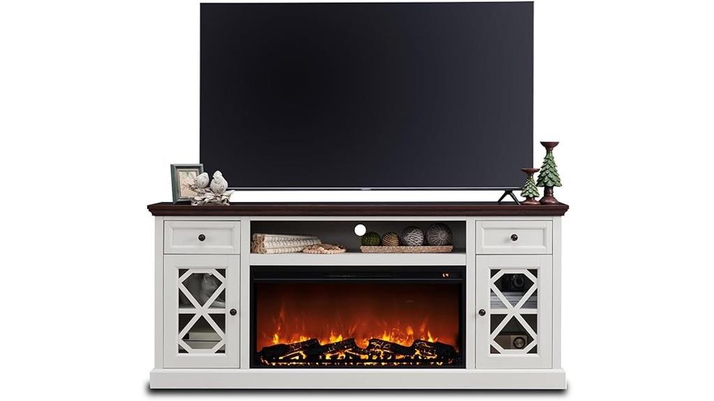 farmhouse tv stand fireplace