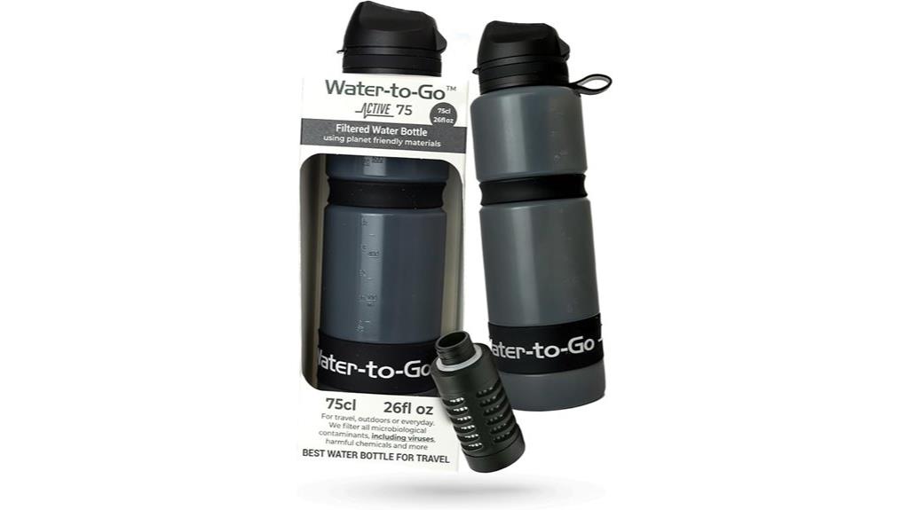 filtered travel water bottle