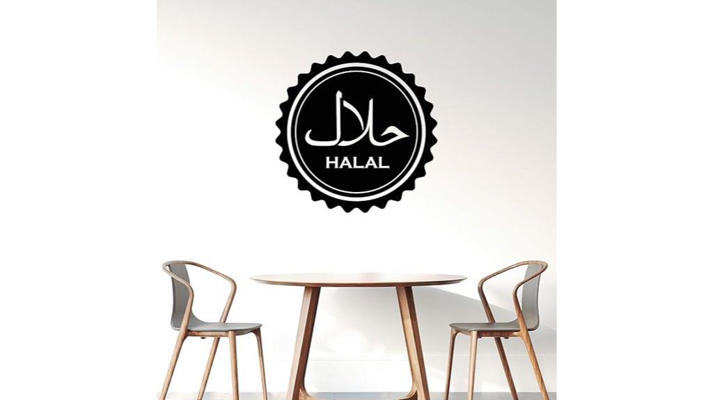 halal sign for decor