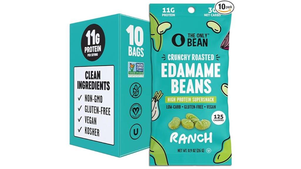 high protein edamame snacks