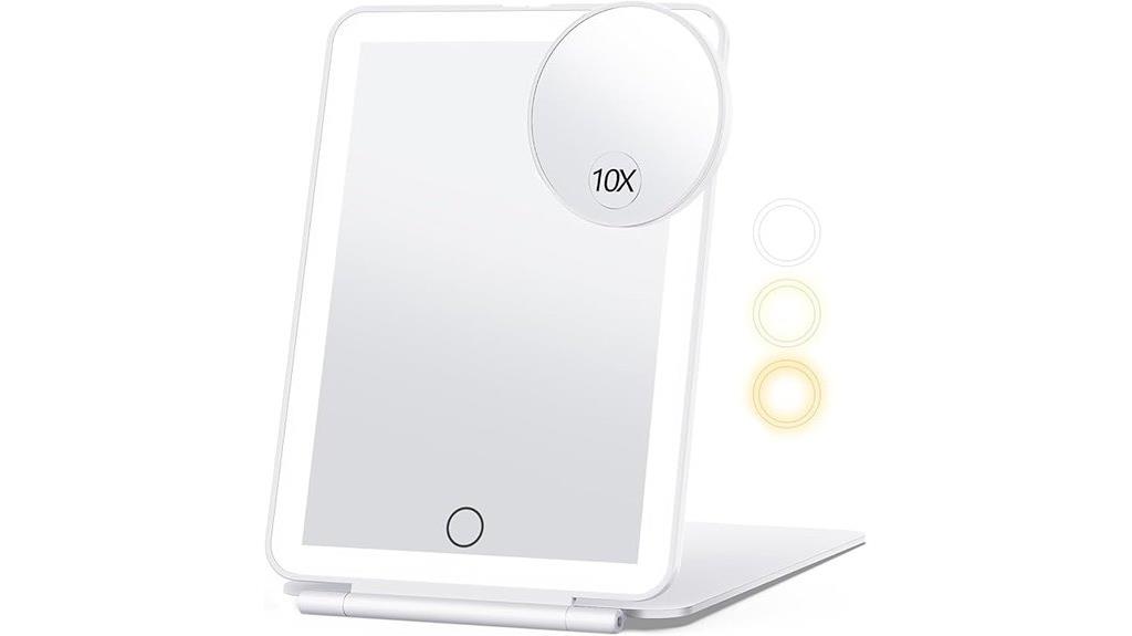 illuminated rechargeable makeup mirror