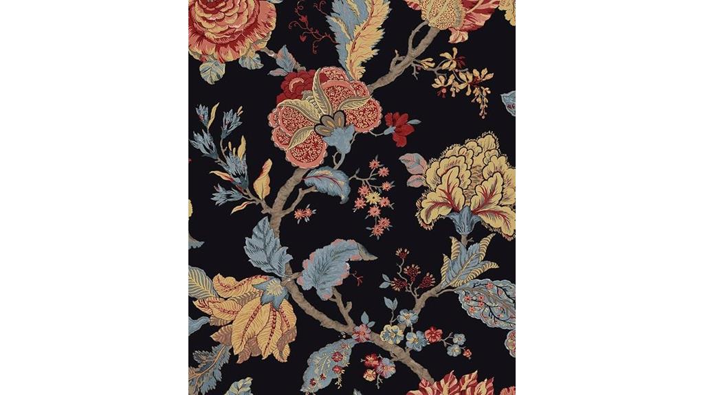 jacobean floral peel wallpaper