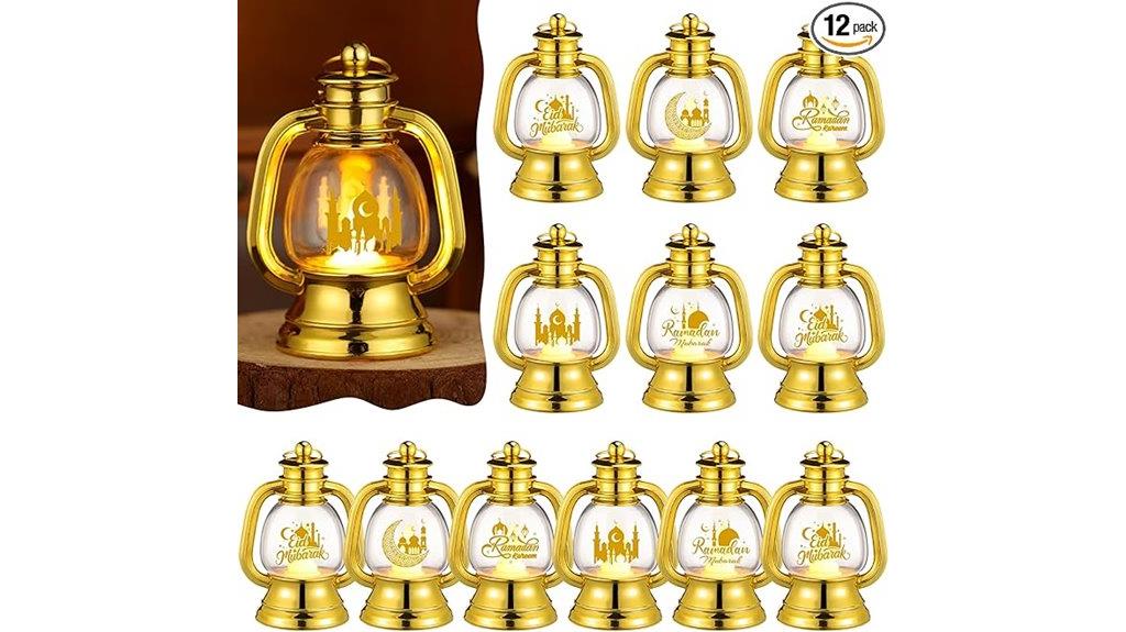 mini gold lanterns set