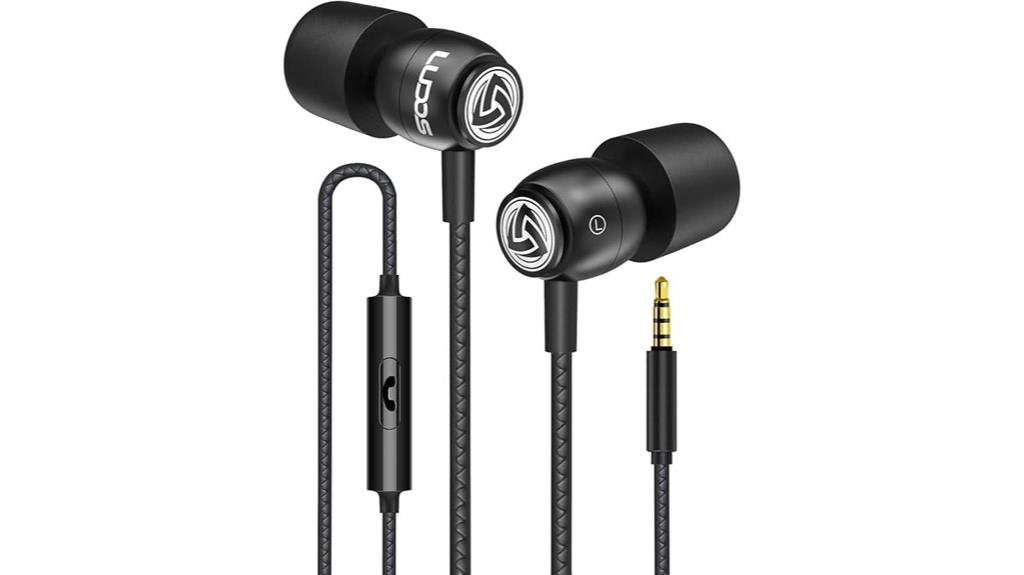 noise isolating wired earbuds