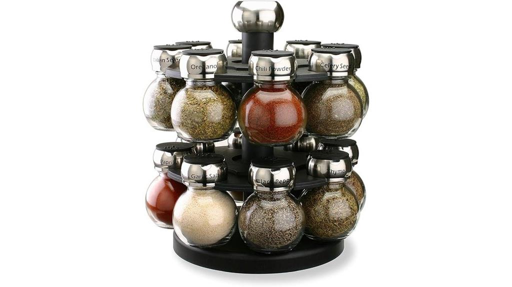 rotating spice rack set