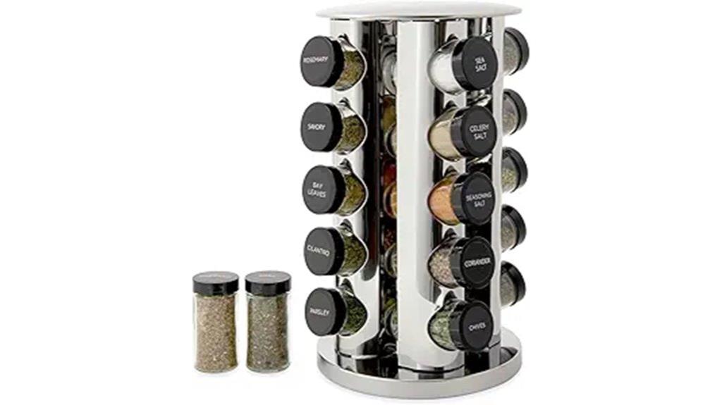 spice rack with spices