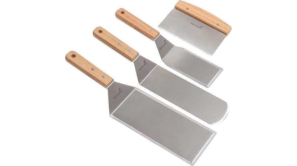 stainless steel bbq spatula set