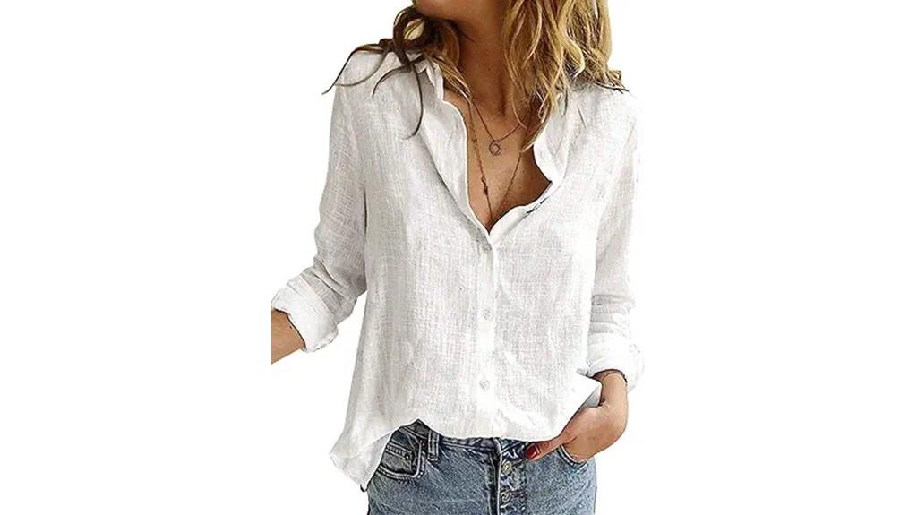 v neck roll up blouse
