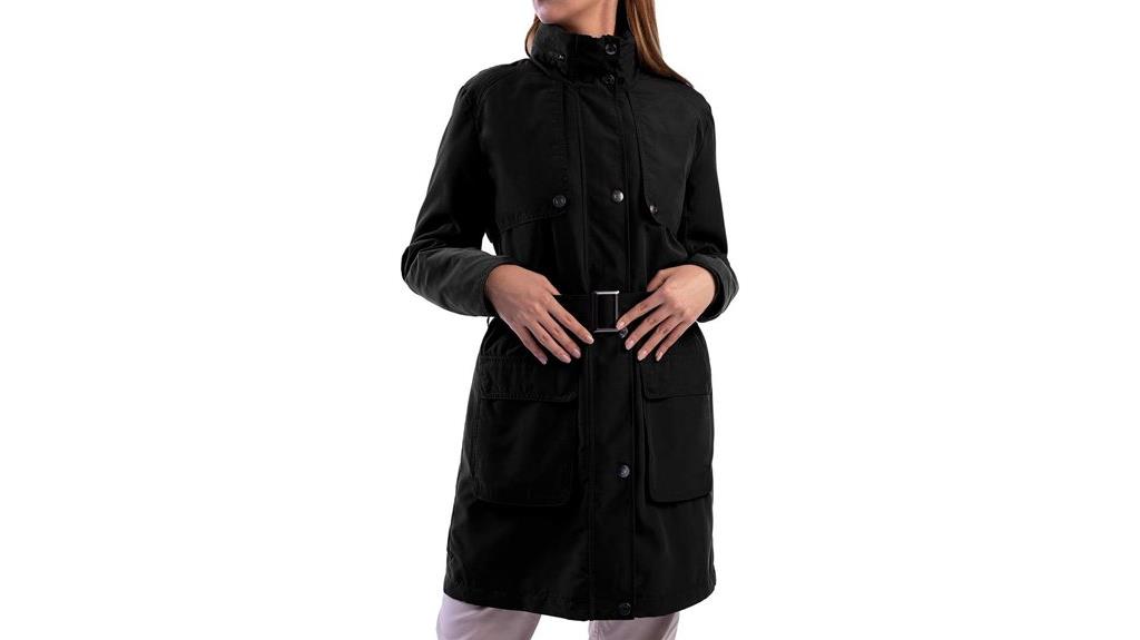 water repellent trench coat