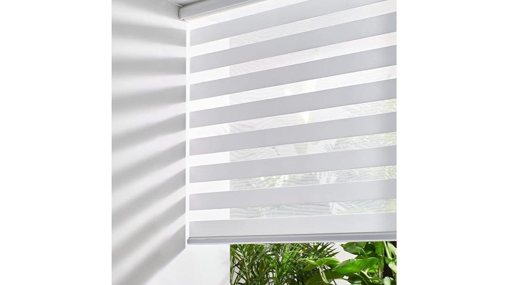 white cordless zebra blinds