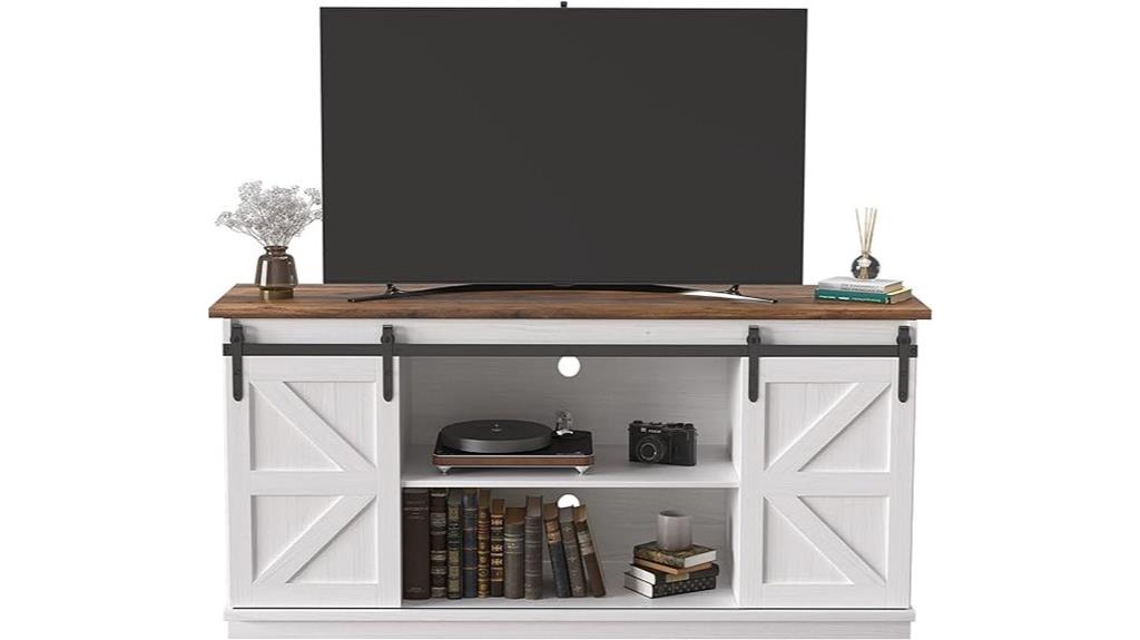 white tv stand design