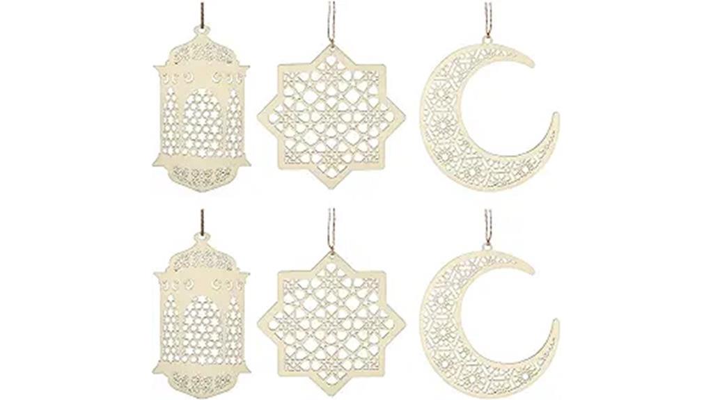 wooden ramadan pendant ornaments