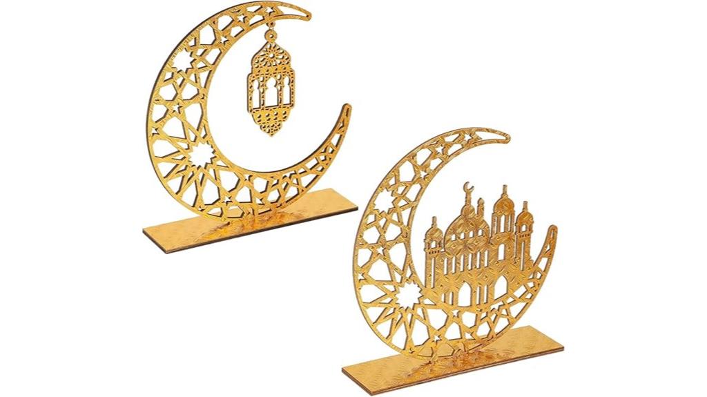 wooden ramadan table decor