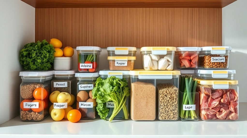 clear organized food labeling