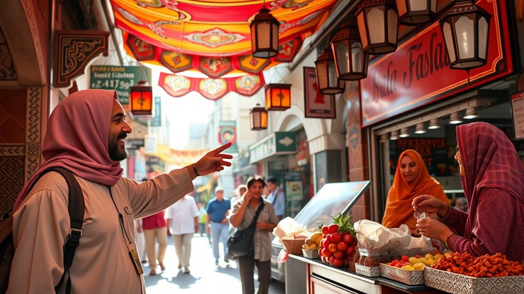 engage locals for halal options