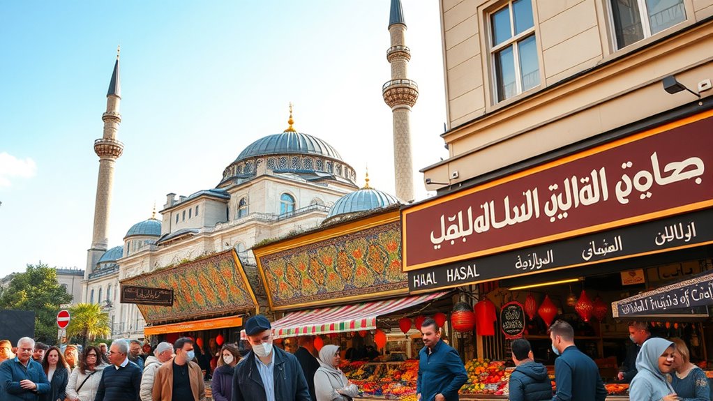 find halal food and mosques