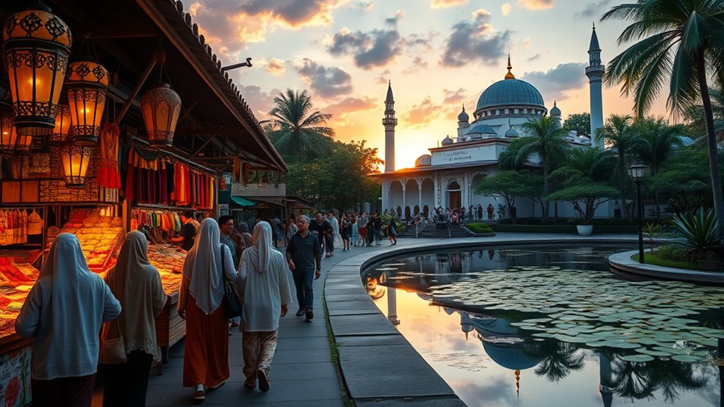 halal food and prayer facilities