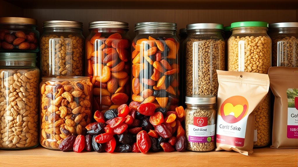 healthy dried snack storage