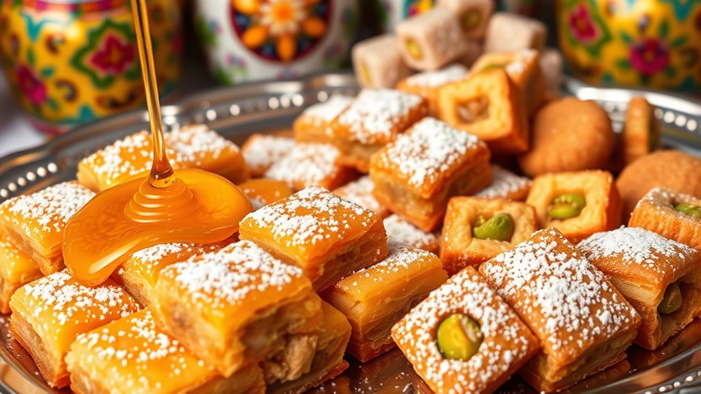 honey soaked flaky pastries