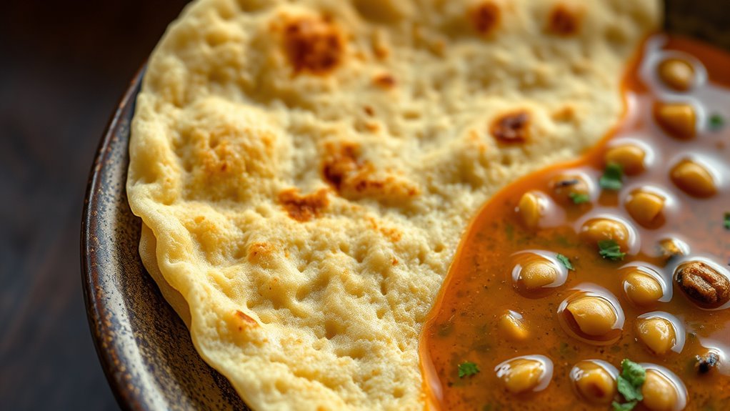 layered flaky flatbread pairing
