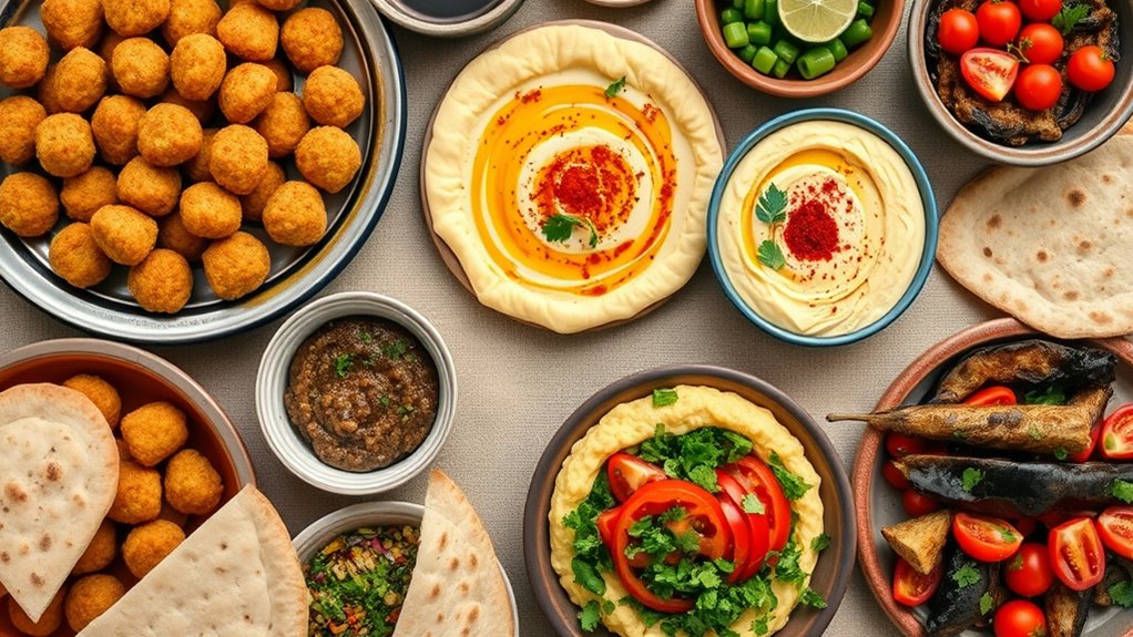 middle eastern appetizer variety