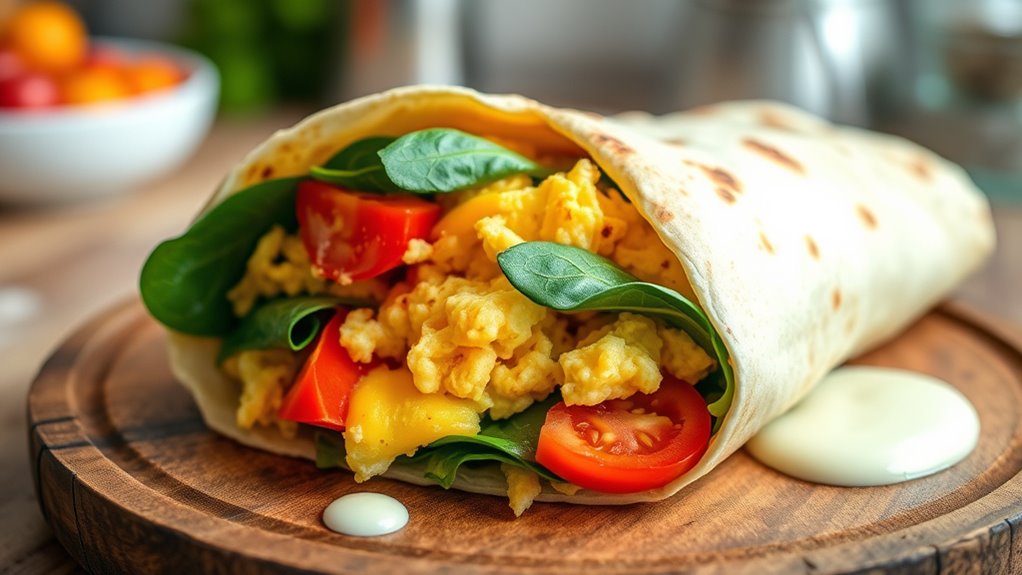 quick nutritious breakfast wraps