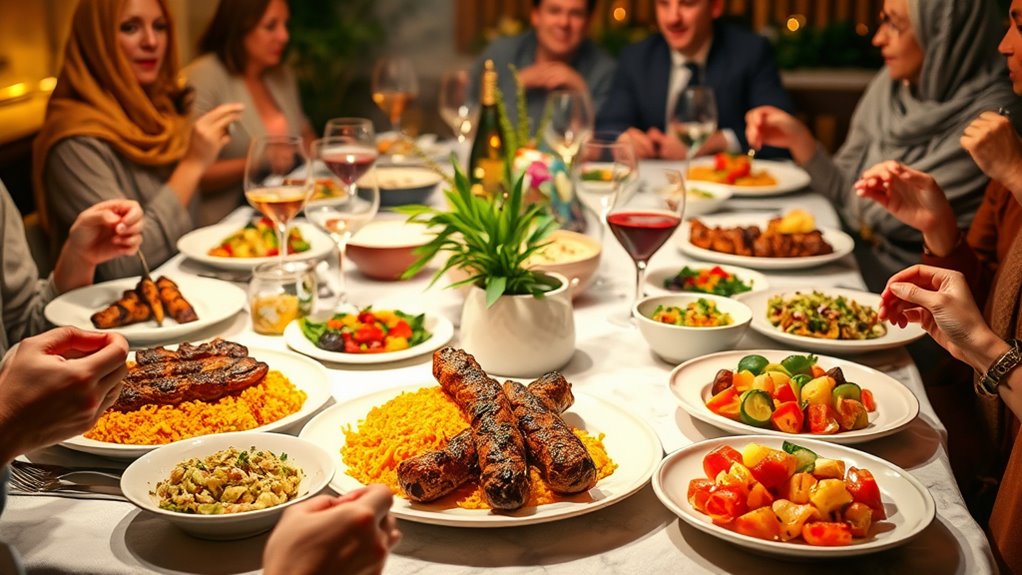 respectful halal food presentation