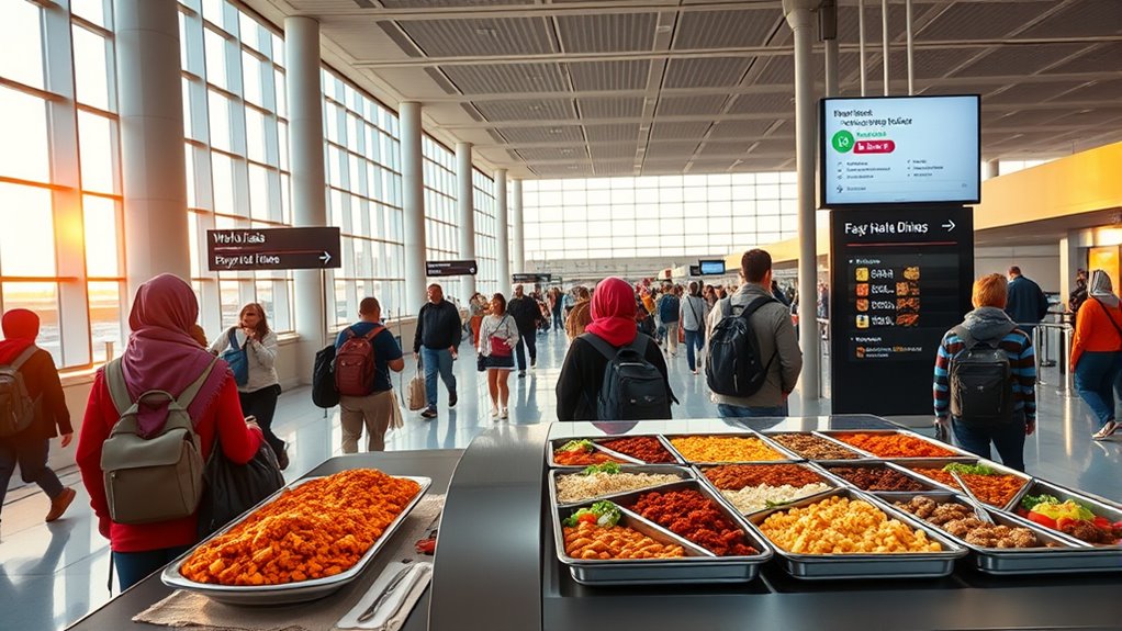 halal food options at airports