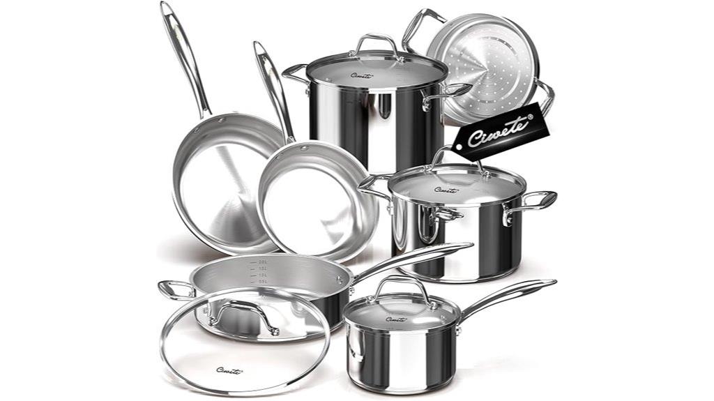 11 piece stainless steel set