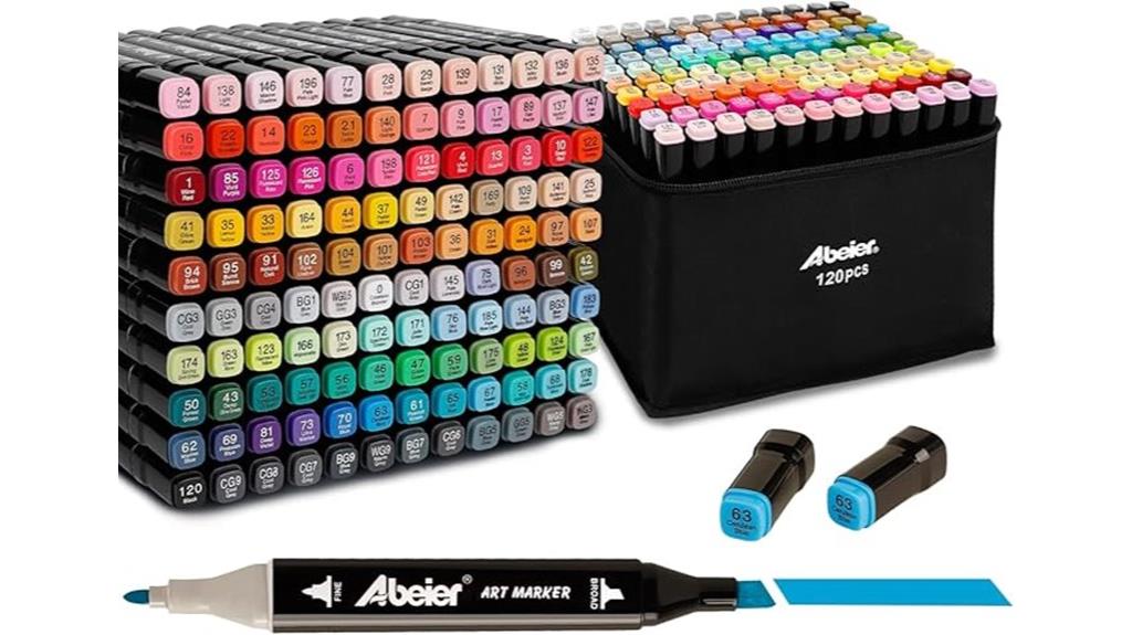 120 color alcohol marker set