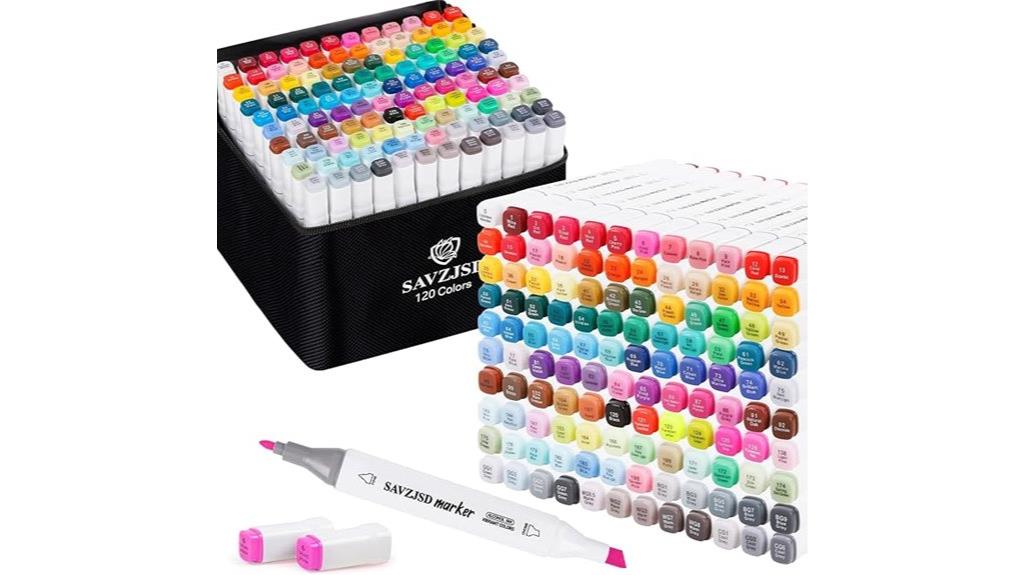 120 color dual tip markers