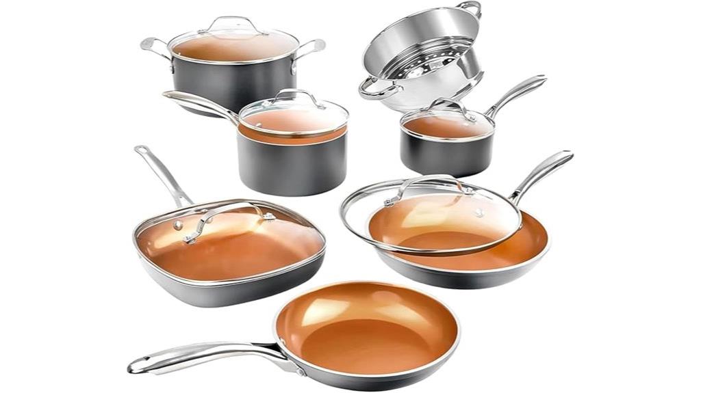 12 piece ceramic cookware set