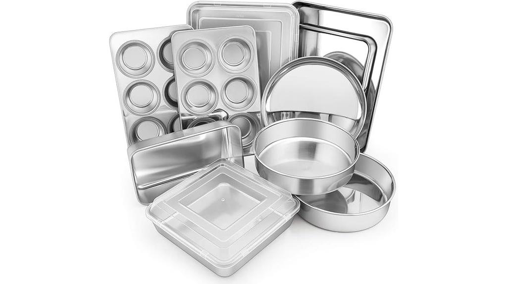 12 piece stainless bakeware set