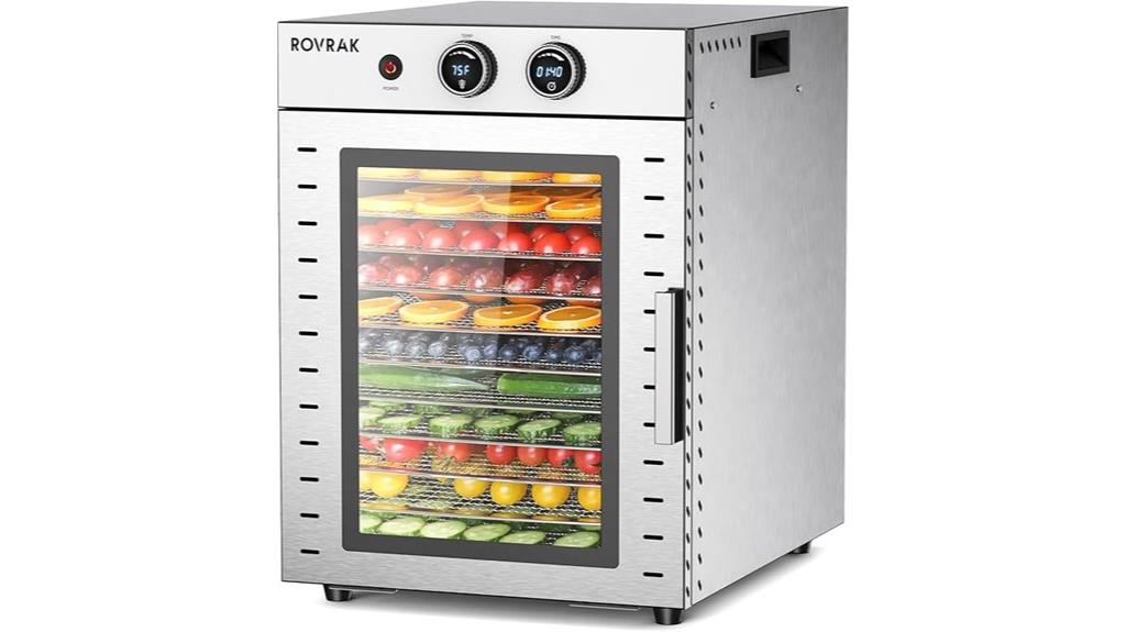 12 tray adjustable food dehydrator